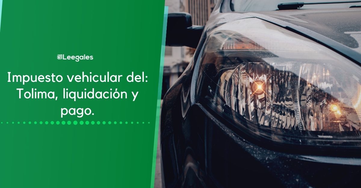 impuesto de vehículos del Tolima