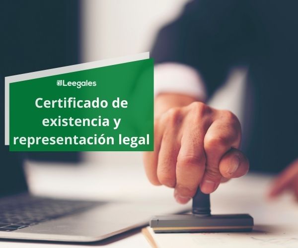 certificado de existencia y representación legal